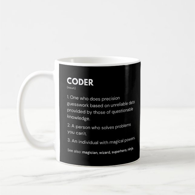 Mug Codeurs Et Développeurs Drôle Définition De Progra (Gauche)