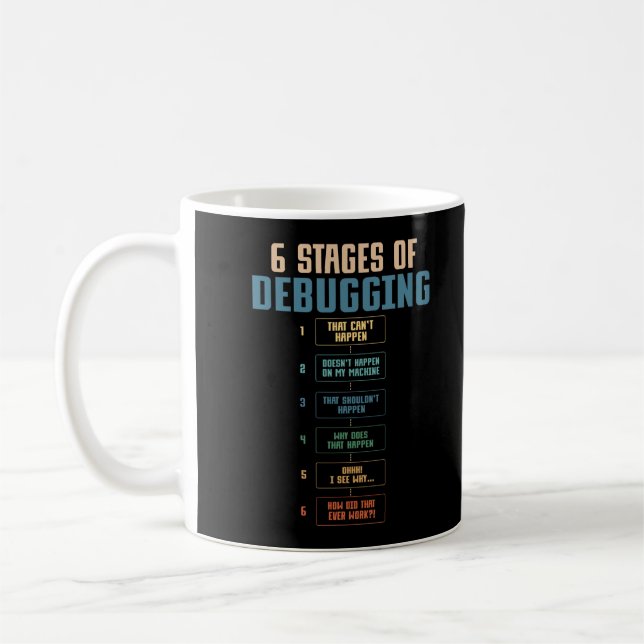 Mug Coding Humor Debugging Programming Bug Coder (Gauche)