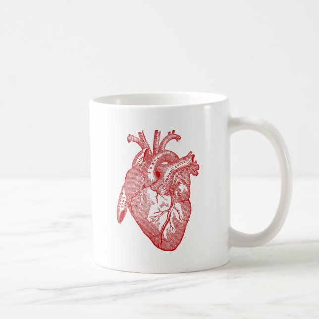 Mug Coeur Anatomique Rouge (Droite)