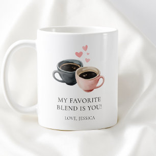 Mug Cœur aquarelle Couple moderne Saint-Valentin