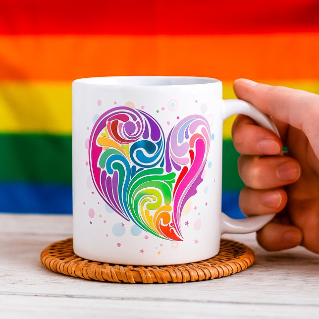 Mug Coeur arc-en-ciel (Créateur téléchargé)