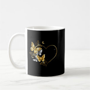 Mug Coeur aux papillons d'or