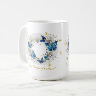 Mug Coeur avec papillons Morpho
