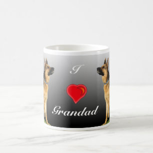 Mug (Coeur) berger I allemand personnalisé