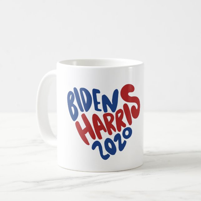 Mug Coeur Biden Harris 2020 (Devant gauche)