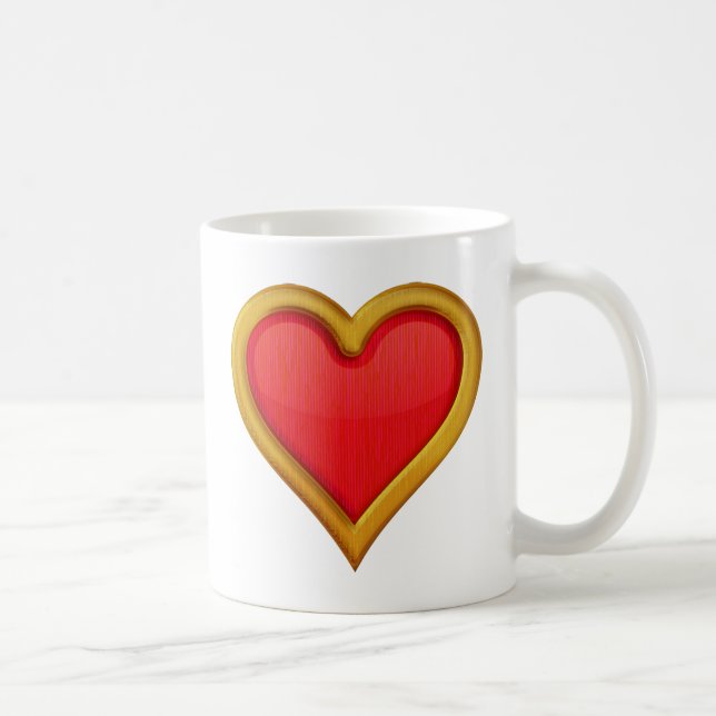 Mug Coeur bordé or (Droite)
