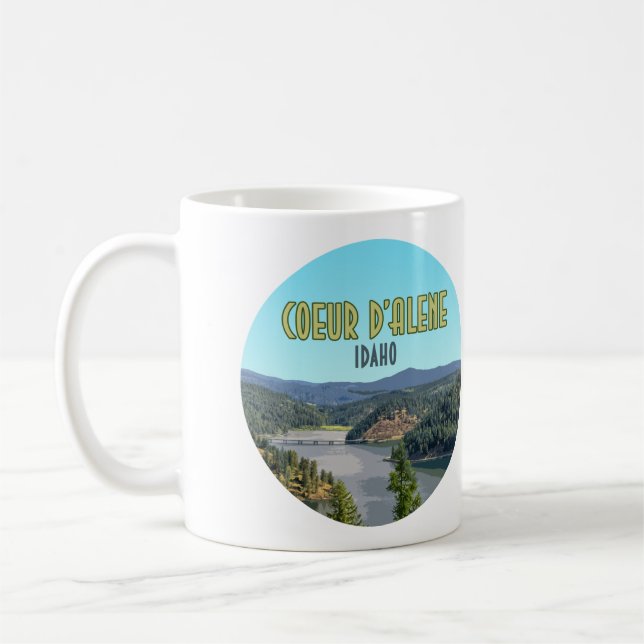 Mug Coeur d’Alene Idaho Souvenir (Gauche)
