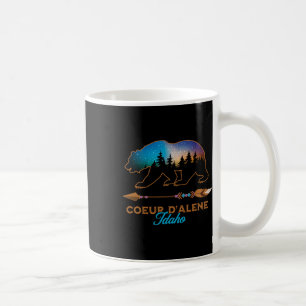 Mug Coeur D'alene Idaho Ours Nuit Étoilée Voyage Souve