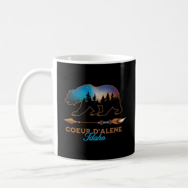 Mug Coeur D'Alene Idaho Ours Starry Night Travel (Gauche)