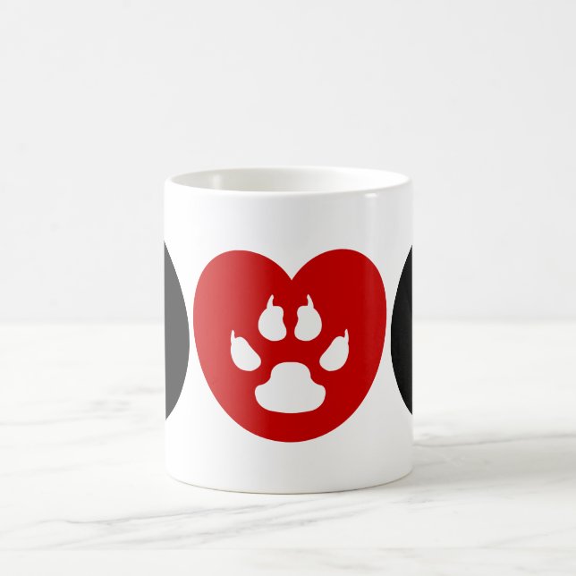 Mug Coeur d'amour de chien (Centre)