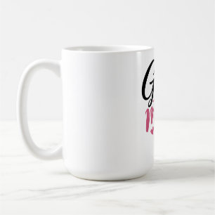Mug Cœur de balle de golf maman rose calligraphie
