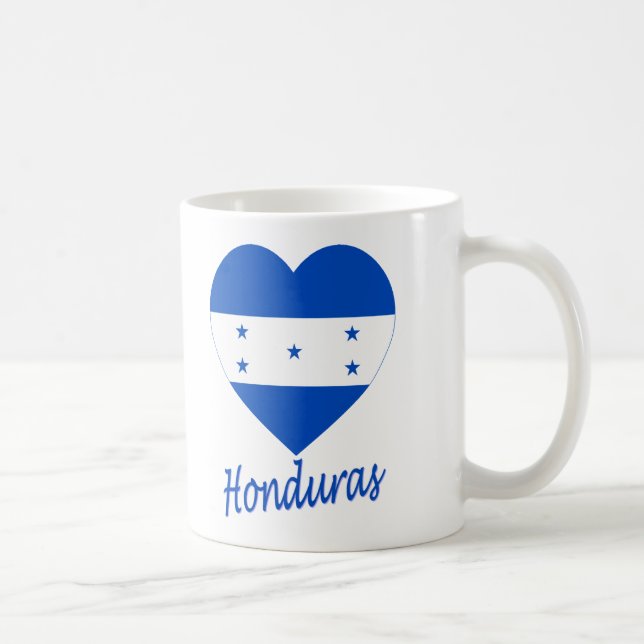 Mug Coeur de drapeau du Honduras (Droite)