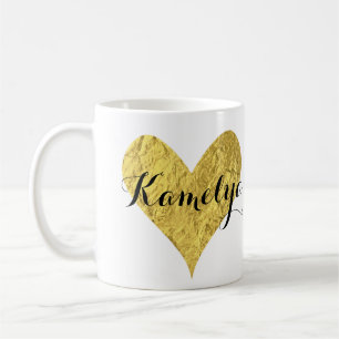 Mug Coeur de feuille d'or