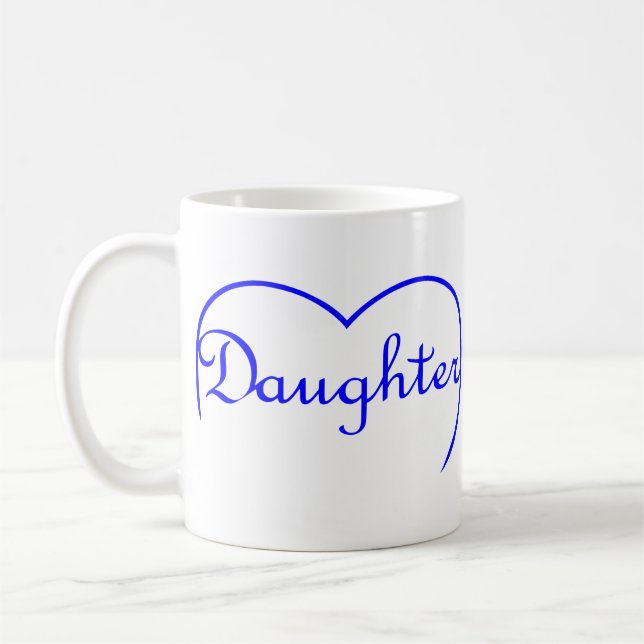 Mug Coeur de fille en bleu (Gauche)