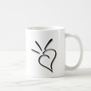 Mug Coeur de giclement de culot -