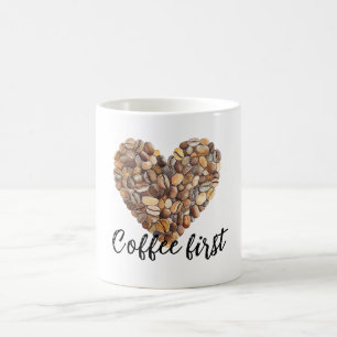 Mug Cœur de grains de café