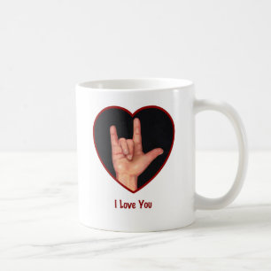 MUG COEUR DE LANGUE DES SIGNES JE T'AIME, MAIN