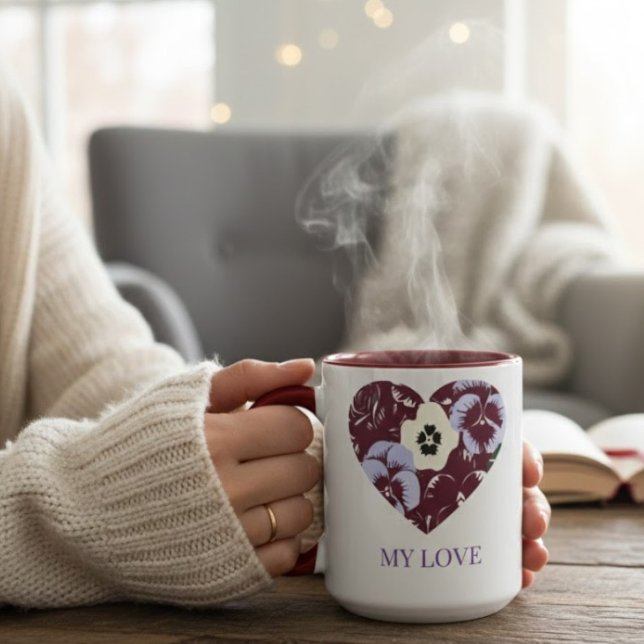 Mug Cœur de Violettes Edition  "MY LOVE" Tasse (Von Creator hochgeladen)