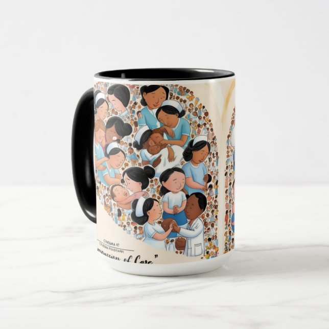 Mug Coeur des soins de santé : La compassion de la bou (Devant gauche)