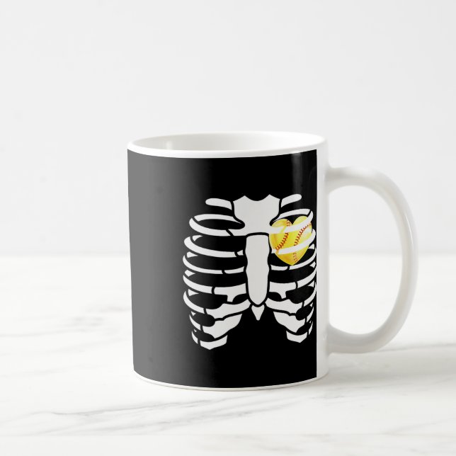 Mug Coeur doux dans les côtes Skeleton Halloween Costu (Droite)