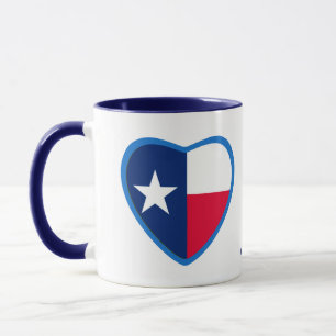 Mug Coeur du drapeau de l'État du Texas