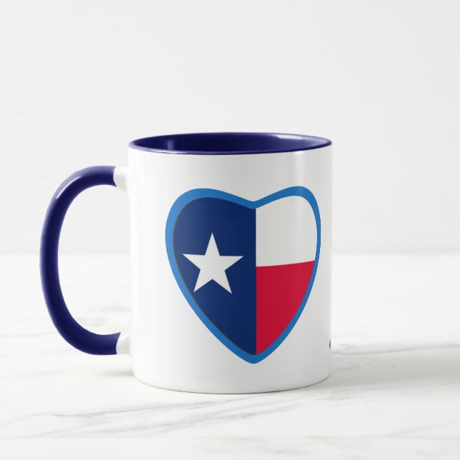 Mug Coeur du drapeau de l'État du Texas (Gauche)