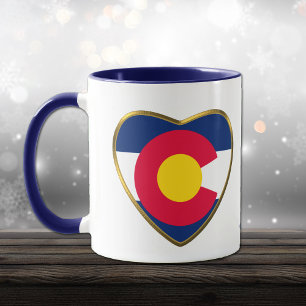 Mug Coeur du drapeau du Colorado