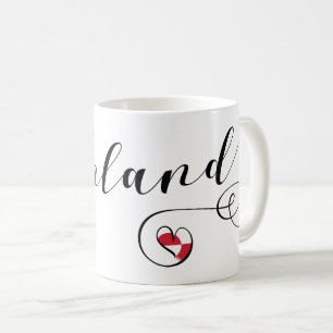 Mug Coeur du drapeau du Groenland, drapeau du Groenlan