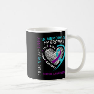 Mug Coeur En Mémoire De Mon Frère Sensibilisation Au S