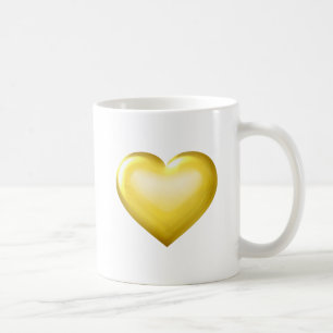 Mug Coeur en verre d'or