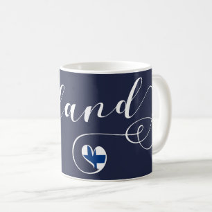 Mug Coeur Finlande Mug, Finn, Finnois