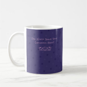 Mug Cœur généreux, le monde en a besoin - Amour des pa
