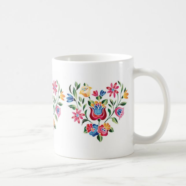 Mug Coeur hongrois de fleur d'OPUS (Droite)