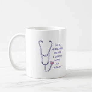 Mug Coeur infirmière pédiatrique