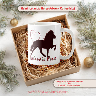 Mug Coeur islandais Cheval Art