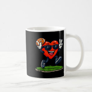 Mug Cœur Jouant Au Football Américain Rugby Saint Vale