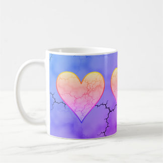 Mug Coeur marbré arc-en-ciel