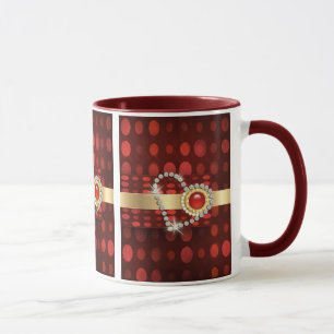 Mug Coeur romantique de diamant