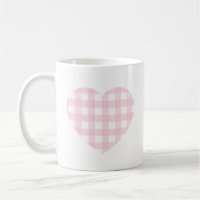 Coeur rose En vichy