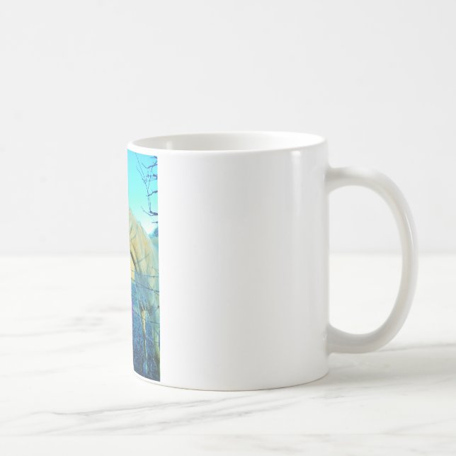 Mug Coeur rose et Cheval jaune (Droite)