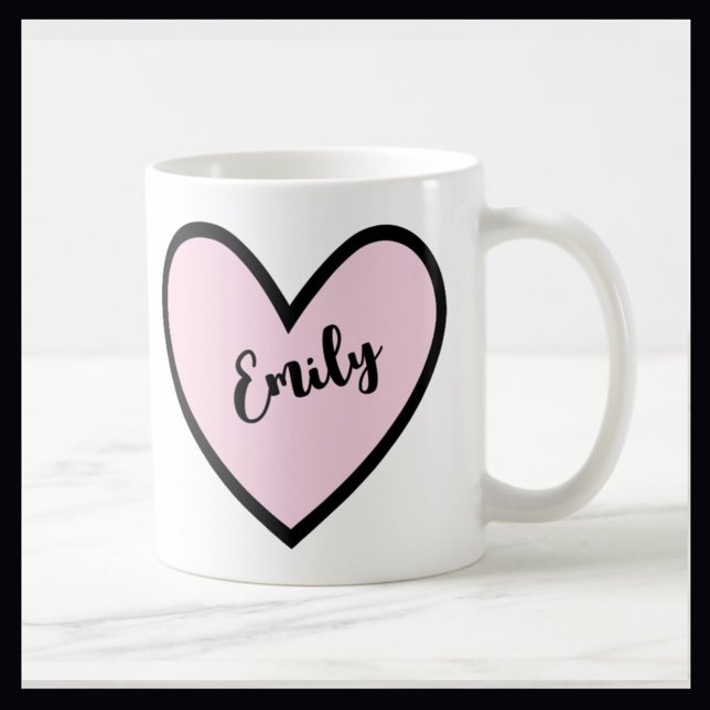Mug Coeur rose et noir (Créateur téléchargé)