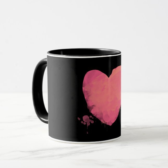 Mug Coeur rose mignon (Devant gauche)