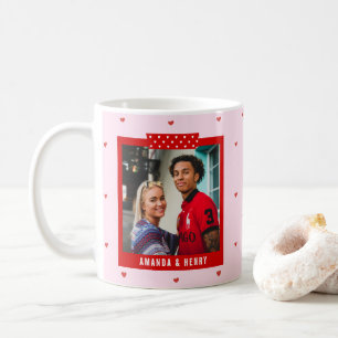 Mug Cœur Rose Rouge 2 Photo Joyeux Saint-Valentin Cade