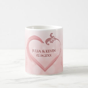 Mug Coeur rose saumon