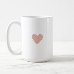 Mug Cœur rose simple personnalisé 