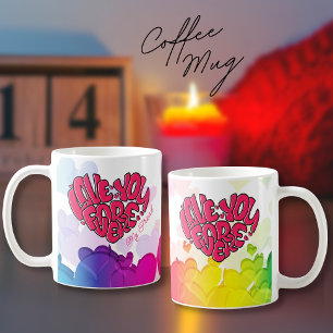 Mug Coeur rouge avec mot Amour Vous pour toujours Vale