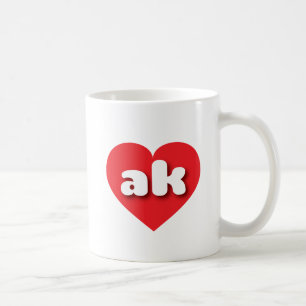 Mug Coeur rouge de l'Alaska - J'aime ak