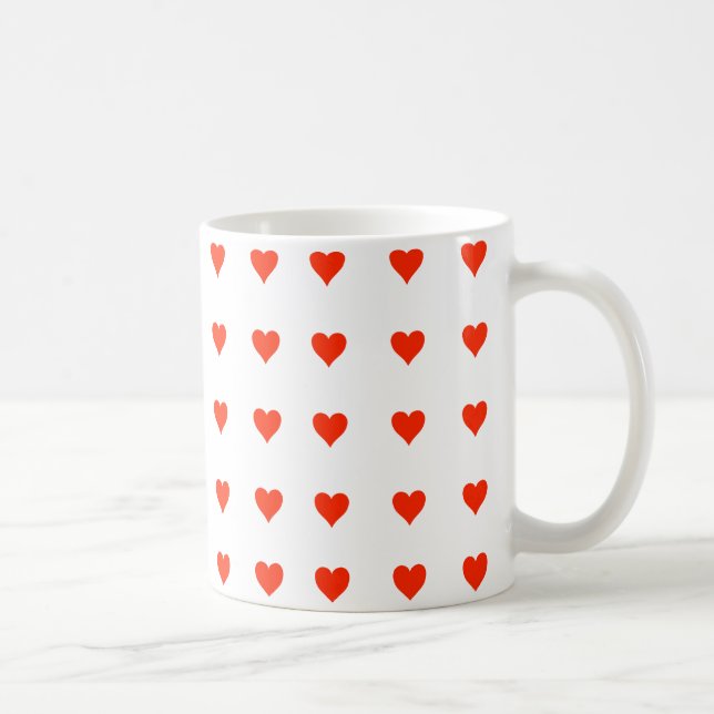 Mug Coeur rouge élégant (Droite)