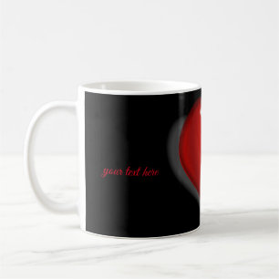 Mug Coeur rouge et noir