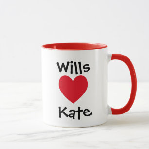 Mug Cœur rouge personnalisé pour mariage où le marié a